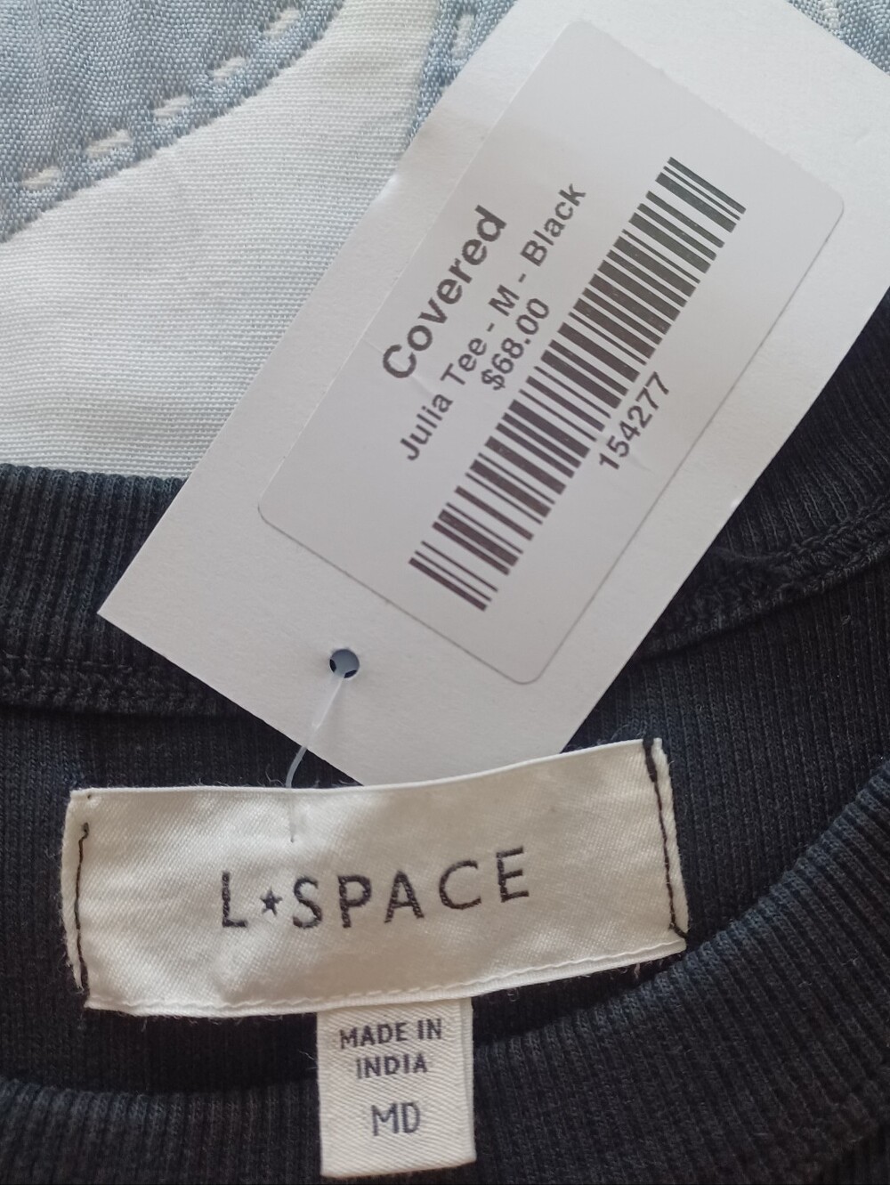 L*Space Julia Baby Tee Black M - Picture 7 of 10